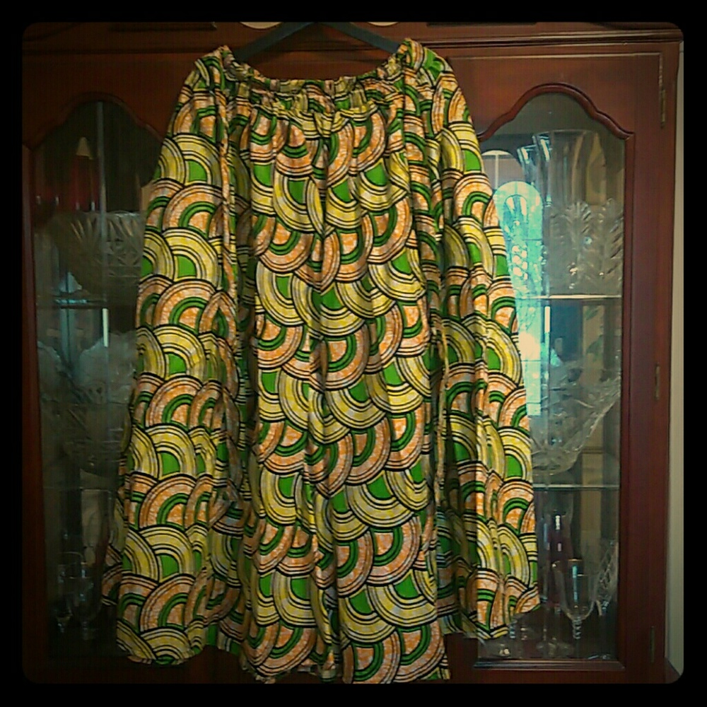 African print handmade long skirt